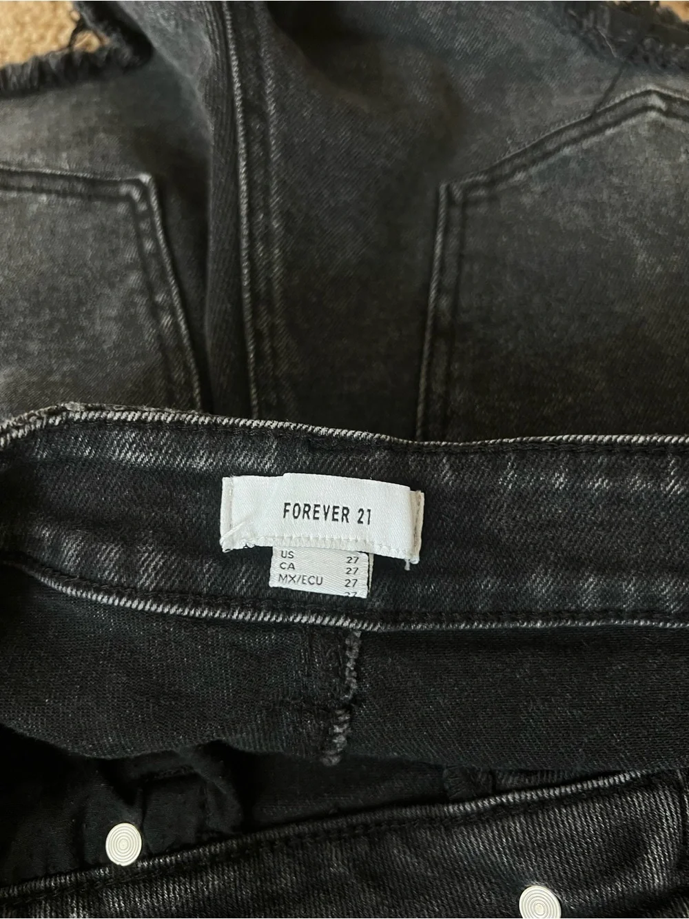 Black Denim Shorts